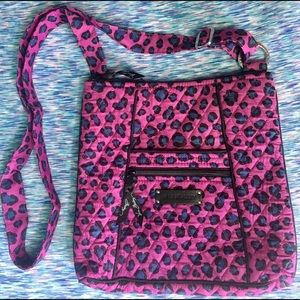 Vera Bradley Fabric Fun Cheetah Crossbody Bag